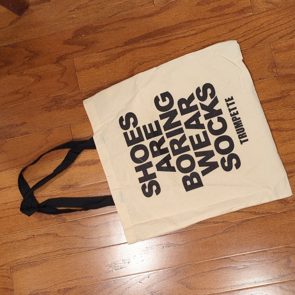NEW Trumpette "Shoes Are Boring Wear Socks" Tote